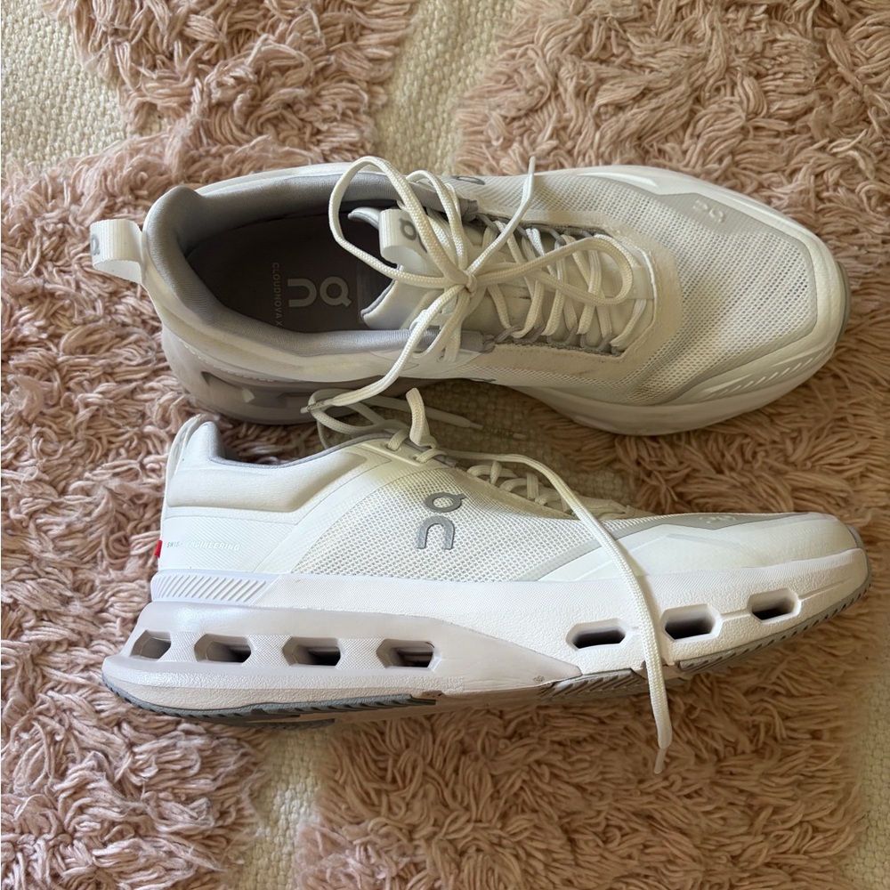 ON cloudnova X training shoe white womens 7.5